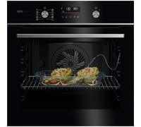 AEG Series 5000 GA5PB50FAB SurroundCook with SteamBake Pyrolytic Self Clean Built-in Single Oven Black