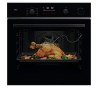 AEG Series 6000 Pyrolytic SteamCrisp Multifunction Single Oven TR6PB521SB Black