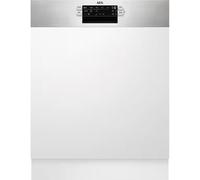 AEG Series 6000 SatelliteClean Semi-Integrated Dishwasher Silver control panel