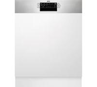 AEG 6000 SatelliteClean® FEE64917ZM Semi Integrated Full Size Dishwasher - Stainless Steel Control Panel with Fixed Door Hinge Kit Stainless Steel