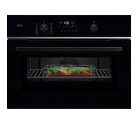 AEG TK6NK501B - Black Single Oven - 44L Compact Microwave Combination