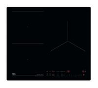 AEG TO63IQ0BIB Induction Hob, 60 cm, 3 Cooking Zones, Flexi-Power, Hob2Hood System, PowerBoost and Pause Function, Independent Slide Controls, Single Timer, Frameless, Black