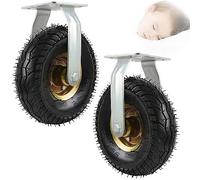 AEGCAOJH Heavy Duty Industrial Casters, 6/8/10in Swivel Heavy Duty Industrial Wheel, Shock Absorption, Air Filled, Pneumatic Inner Tube, Wheelbarrow Tires Replacement Tires