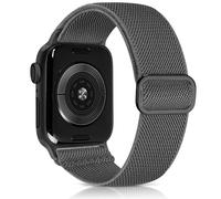 Aegce Elastic Sport Band Compatible with Apple Watch 41mm 40mm 38mm for Men Women, Stretchy Solo Loop Nylon Strap Compatible for iWatch Series SE 10 9 8 7 6 5 4 Ultra, Dark Grey