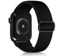 Aegce Elastic Sport Band Compatible with Apple Watch 49mm 46mm 45mm 44mm Men Women, Stretchy Solo Loop Nylon Strap for iWatch Ultra SE 3 2 1 Series 11 10 9 8 7 6 5 4, Black