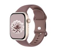 Aegce Silicone Sport Band Compatible with Apple Watch 41mm 40mm 38mm 42mm Women Men, Soft Strap Replacement Wristband for iWatch Ultra SE 3 2 1 Series 11 10 9 8 7 6 5 4, Smoke Violet S/M