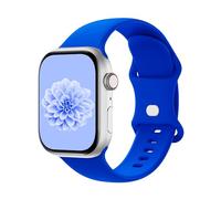 Aegce Silicone Sport Band Compatible with Apple Watch 41mm 40mm 38mm 42mm Women Men, Soft Strap Replacement Wristband for iWatch Ultra SE 3 2 1 Series 11 10 9 8 7 6 5 4, Klein Blue S/M