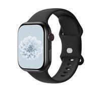 Aegce Silicone Sport Band Compatible with Apple Watch 45mm 44mm 46mm 49mm Women Men, Soft Strap Replacement Wristband for iWatch Ultra SE 3 2 1 Series 11 10 9 8 7 6 5 4, Black M/L