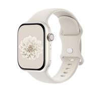 Aegce Silicone Sport Band Compatible with Apple Watch 45mm 44mm 46mm 49mm Women Men, Soft Strap Replacement Wristband for iWatch Ultra SE 3 2 1 Series 11 10 9 8 7 6 5 4, Starlight M/L