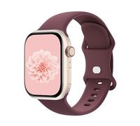 Aegce Silicone Sport Band Compatible with Apple Watch 45mm 44mm 46mm 49mm Women Men, Soft Strap Replacement Wristband for iWatch Ultra SE 3 2 1 Series 11 10 9 8 7 6 5 4, Burgundy M/L