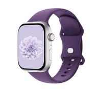 Aegce Silicone Sport Band Compatible with Apple Watch 45mm 44mm 46mm 49mm Women Men, Soft Strap Replacement Wristband for iWatch Ultra SE 3 2 1 Series 11 10 9 8 7 6 5 4, Purple S/M