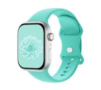 Aegce Silicone Sport Band Compatible with Apple Watch 45mm 44mm 46mm 49mm Women Men, Soft Strap Replacement Wristband for iWatch Ultra SE 3 2 1 Series 11 10 9 8 7 6 5 4, Tiff-Blue M/L