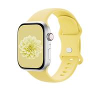 Aegce Silicone Sport Band Compatible with Apple Watch 45mm 44mm 46mm 49mm Women Men, Soft Strap Replacement Wristband for iWatch Ultra SE 3 2 1 Series 11 10 9 8 7 6 5 4, Yellow M/L