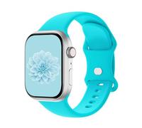 Aegce Silicone Sport Band Compatible with Apple Watch 46mm 45mm 44mm 42mm 49mm for Women Men, Soft Strap Replacement Wristband for iWatch Series SE 10 9 8 7 6 5 4 3 2 1 Ultra, Teal S/M