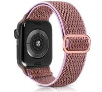 Aegce Stretchy Sport Band Compatible with Apple Watch 41mm 40mm 38mm 42mm Men Women, Elastic Adjustable Solo Loop Nylon Strap for iWatch Ultra SE 3 2 1 Series 11 10 9 8 7 6 5 4, Smoke Violet