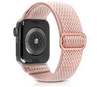 Aegce Stretchy Sport Band Compatible with Apple Watch 41mm 40mm 38mm for Men Women, Elastic Solo Loop Nylon Strap Compatible for iWatch Series SE 10 9 8 7 6 5 4 3 2 Ultra, Rose Pink