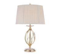 Aegean 1 Light Table Lamp Polished Brass E27 Netlighting Yellow One Size