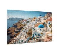 Aegean Sea Piece Jigsaw Puzzle 1500 Jigsaw Puzzles for Adults Landscape Impossible Puzzle Challenging High Difficulty Activity, Gift Box Packaging, Great Gift Idea for Family Friends 87x57 CM -3y