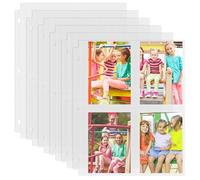 Aegero 50 Pack 3.5 x 5 Photo Sleeves for 3 Ring Binder(400 Pictures), Heavy-Duty Archival Photo Page Protectors, Clear Picture Album Refill Pages Holds, Acid-Free