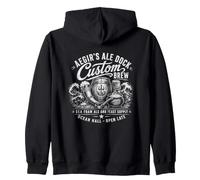 Aegirs Ale Dock Custom Brew Sea Foam Ale Feast Zip Hoodie