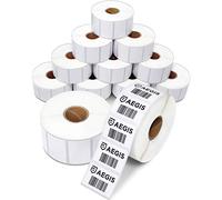 Aegis Adhesives - 1.5" X 1" Square Direct Thermal Multipurpose Labels for QR Codes, Perforated & Compatible with Zebra Desktop Printers - NOT Rollo Compatible (12 Rolls, 1300/Roll)