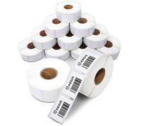 Aegis Adhesives - 1" X 1-1/2" Replacement for DYMO 30347 (12 Rolls/9000 Labels) Direct Thermal Library Book Spine Labels - Compatible with LabelWriter 450, 450 Turbo, 4XL Printers (NOT 550, 5XL)