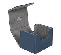 AEGIS GUARDIAN Card Deck Box for MTG, Commander Deck Box Hold 120+ Sleeved Cards, Leather Strong Magnet Card Deck Case Holder for Magic Cards TCG CCG, Blue