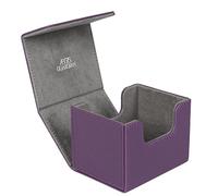 AEGIS GUARDIAN Card Deck Box for MTG, Commander Deck Box Hold 120+ Sleeved Cards, Leather Strong Magnet Card Deck Case Holder for Magic Cards TCG CCG, Purple