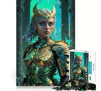 Aegis of Eternity︰ Athena's Divine Circuitry Jigsaw for Teenagers 1000 Pieces Sharp Mind Restful Game Family Pastime Room Decor (50x75cm)