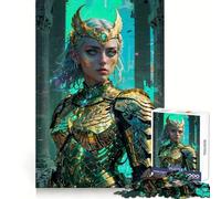 Aegis of Eternity︰ Athena's Divine Circuitry Jigsaw Puzzles 1000 Pieces for Teenagers Brain Skill Smooth Connection Pattern Build Art Decor (38x52cm)