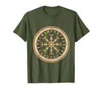 Aegishjalmur Helm of Awe T-Shirt, Men, Olive Green, Large