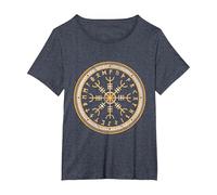 Aegishjalmur Helm of Awe T-Shirt, Women's Plus, Heather Blue, 4X