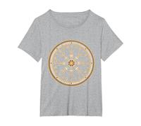 Aegishjalmur Helm of Awe T-Shirt, Women's Plus, Heather Grey, 2X