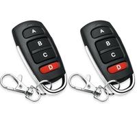AegisKnetic 2pcs 433MHz Copy Remote Opener, 4-Button Cloning Key Fob Copy Remote Opener for Electric Gates, Wireless Systems, Fixed & Learning Code Compatibility