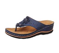AEGJEGVD 2025 Women's Orthopedic Sandals Flip Flops Arch Support Thong Sandal Ladies Open Toe Wedge Slippers Metal Buckle Shower Sandals House Slippers Shoes Anti Slip Shower Slides Slip on Slipper