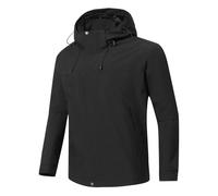 AEGJEGVD 3 In 1 Jackets Men Waterproof Jackets Long Sleeve Hooded Pockets Zipper Coats Outdoor Windproof Warm Softshell Jackets Fall Winter Comforty Raincoats Casual Climbing Outwear S-3XL Clearance