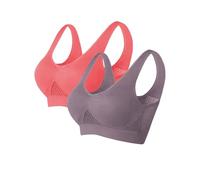 AEGJEGVD 5PC Women Sports Bra for Large Breasts Ultra-Thin Full Cup Yoga Bra Solid New Seamless Sports Style Crop Tops Vest Comfort Stretch Bras Shapewear Plus Size Bra S-6XL UK Clearance