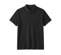 AEGJEGVD Black Polos Shirt Men Short Sleeve Summer Stretchy Quick Dry Golf Polos Shirt,Men's Breeze Lightweight Breathable Collared Tops Casual Cool Tops for Holiday Vacation Office Business S-4XL