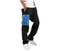 AEGJEGVD Cargo Trousers for Men UK Clearance,Mens Drawstring Straight Leg Work Cotton Trouser Spring Fall Outdoor Hiking Running Climbing Fitness Pants Casual Loose Sweatpant with Multi Pockets S-3XL