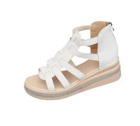 AEGJEGVD Gladiator Sandals for Women UK Clearance,Ladies Open Toe Flat Thick-Soled Wedge Heels Roman Sandals Slippers Orthopedic Pavers Platform Shoes Summer Washable Non Slip Casual Slides Size 5-8.5