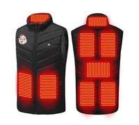 AEGJEGVD Heated Gilet Women 8 Heating Zone Heating Gilets Upgraded Smart Electric USB Heated Body Warmer 3 Levels Heat Settings Rechargeable Heat Vest Winter Washable Soft Shell Coat Unisex S-4XL