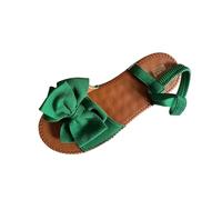 AEGJEGVD Ladies Bohemian Sandals Bow Round Toe Open Toe Elastic Back Flat Heel Flat Sandals Women Orthopaedic Wide Fit Shoes Summer Holiday Outdoor Walking Hiking Shoes Daily Wear 3.5-7.5