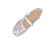 AEGJEGVD Loafers Women Lace Round-Toe Soft Soles Flat Mesh Loafers Spring Summer Comfortable Slip On Ladies Sequin Shoes Outdoor Dressy Work Business Casual School Shoes Size 3.5-7.5