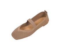 AEGJEGVD Loafers Women Mesh Solid Color Round-Toe Soft Soles Snap Flat Soles Loafers Spring Summer Outdoor Comfortable Slip On Ladies Flat Shoes Dressy Work Business Casual School Shoes Size 3.5-7.5