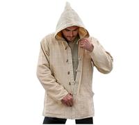 AEGJEGVD Men Linen Shirt Jacket UK Clearance Cotton Linen Casual Coats Buttons Retro Solid Color Loose Suit Jacket Sport Coat Summer Spring Shirts Comforty Lightweight Stylish Blazers Jackets M-4XL