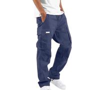 AEGJEGVD Mens Work Trousers UK Clearance,Men Drawstring Straight Leg Cotton Cargo Trouser Spring Fall Outdoor Hiking Running Climbing Pants Casual Loose Sweatpant with Multi Pockets Joggers S-3XL