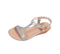 AEGJEGVD Sandals for Women Clearance,Ladies Bohemian Fish Mouth Wedge Heel Open Toe Sandal Summer Roman Boho Beach Casual Slippers Comfortable Breathable Shoes Walking Non-Slip Slides UK Size 3.5-7.5