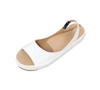AEGJEGVD Sandals for Women Fish Mouth Flat Heel Sandals Open Toe Roman Beach Shoes Round Toe Soft Soled PU Shoes Summer Outdoor Non Slip Sliders Comfortable Plus Size Sliders Ladies 3.5-7.5