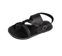 AEGJEGVD Walking Sandals for Women UK Clearance,Ladies Toe Buckle Strap Beach Roman Sandal 2025 Spring Summer Open Toe Casual Low Heel Slippers Lightweight Shoes Non-Slip Slides Size 3.5-7.5