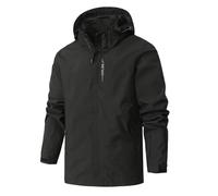 AEGJEGVD Waterproof Jackets Men Clearance Solid Full Zip Long Sleeve Detachable Hatwater Hooded Coats Outdoor Sunscreen Windproof Softshell Jackets Fall Winter Comforty Warm Oversized Coats L-5XL